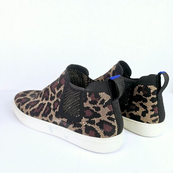Rothy's Wildcat Leopard Animal Print Chelsea Sneaker Trainers, Sz 9 - Picture 4 of 11
